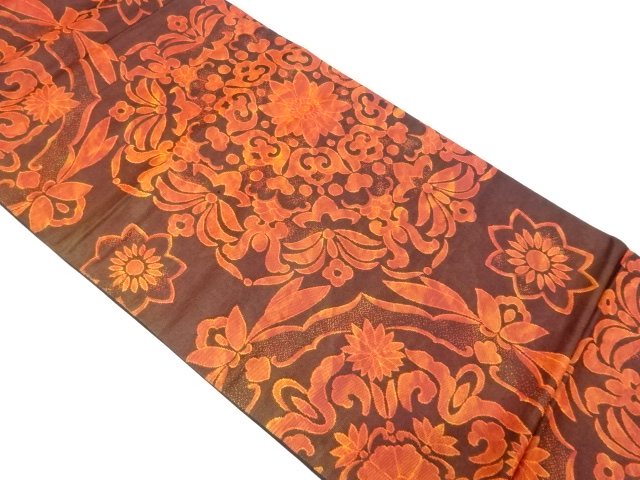 JAPANESE FUKURO OBI / WOVEN FLOWER CREST